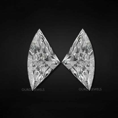 Antique Fan Cut Lab Diamond Pair Loose