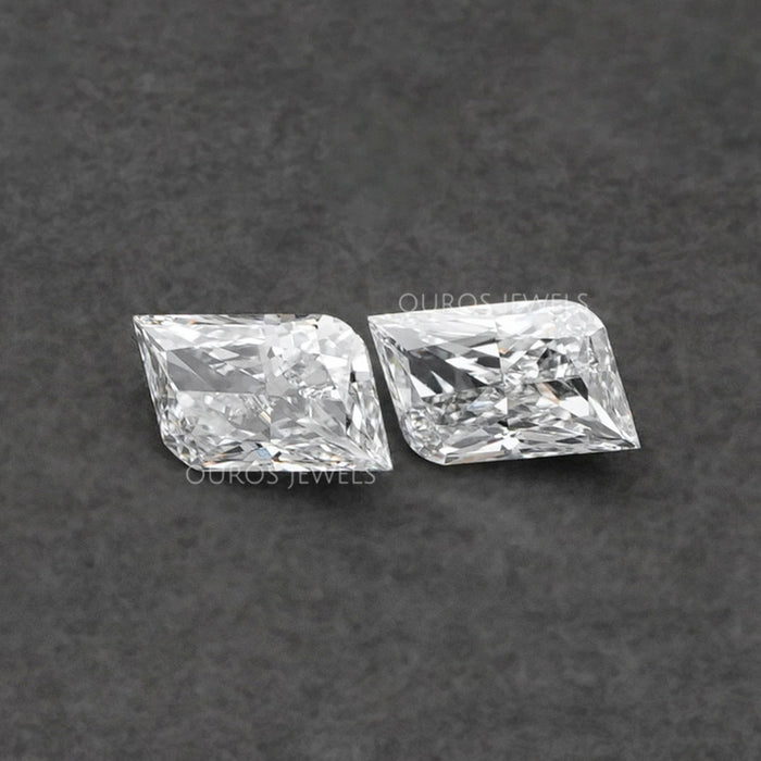 Rounded Modified Kite Shape Lab Diamond Pair Loose