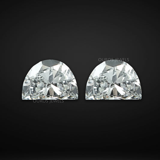 Half Moon Cut Lab Grown Diamond Pair Loose