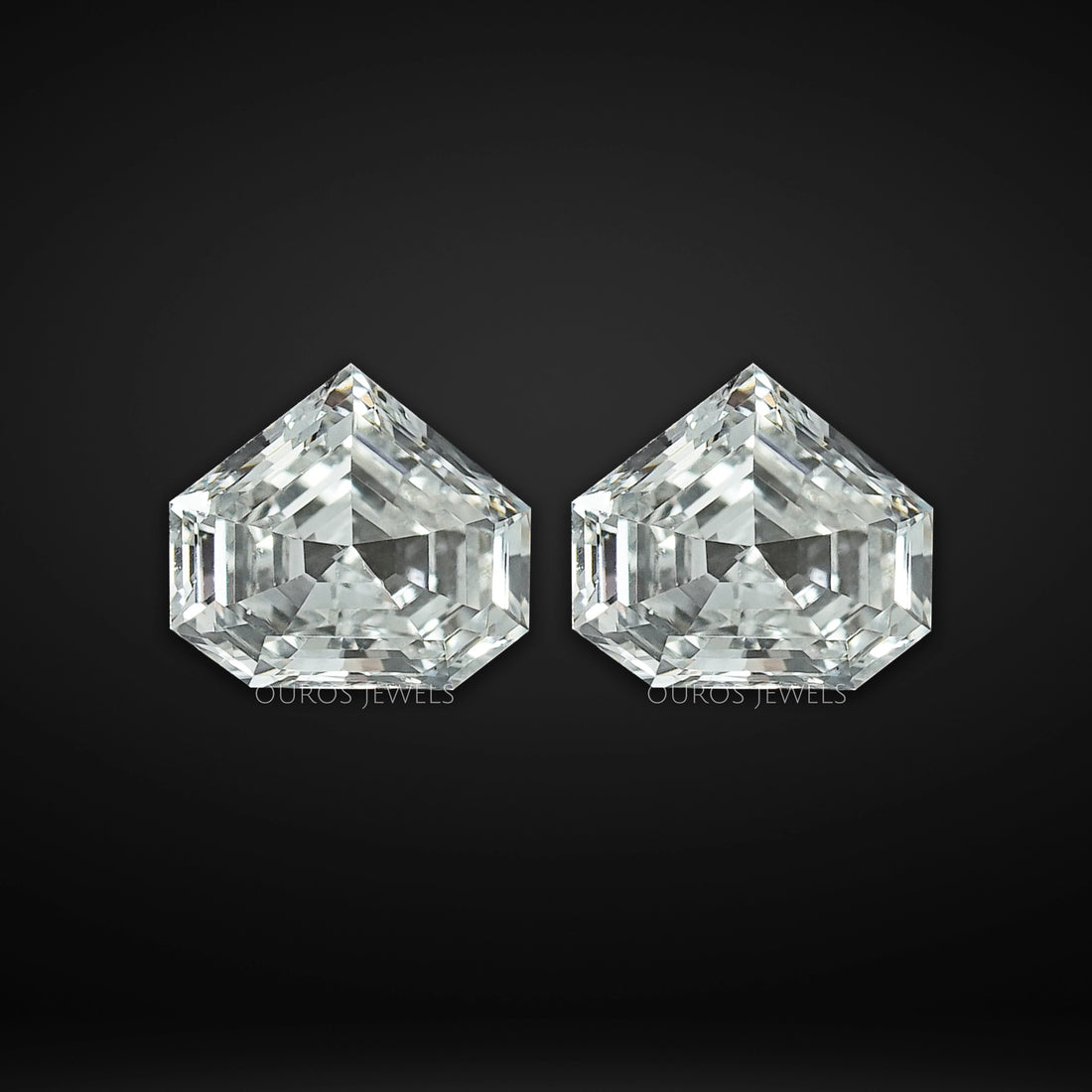 Step Cut Bullet Shape Lab Diamond Matching Pair Loose
