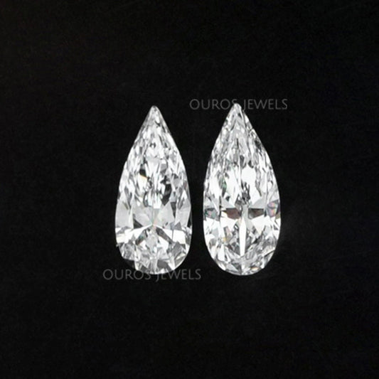 Long Pear Cut Lab Grown Pair Diamond Loose