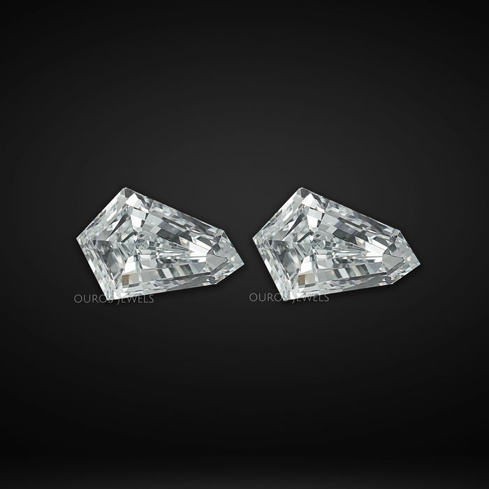 Step Cut Shield Lab Diamond Pair Loose