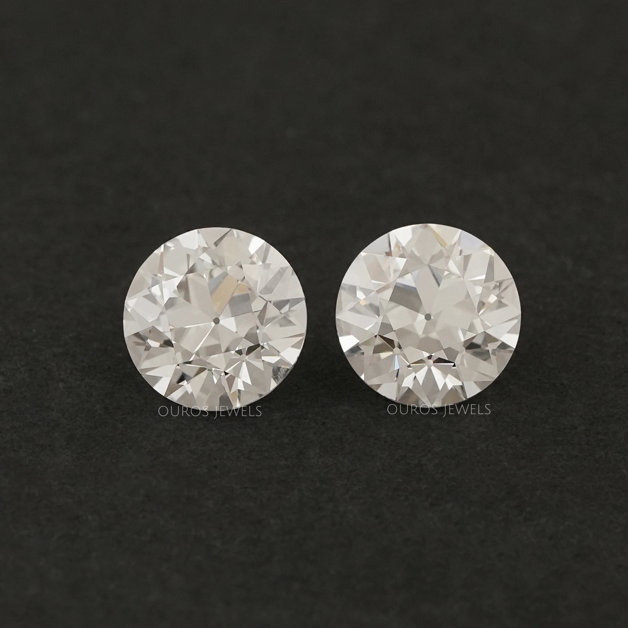 Old European Round Lab Diamond Pair Loose