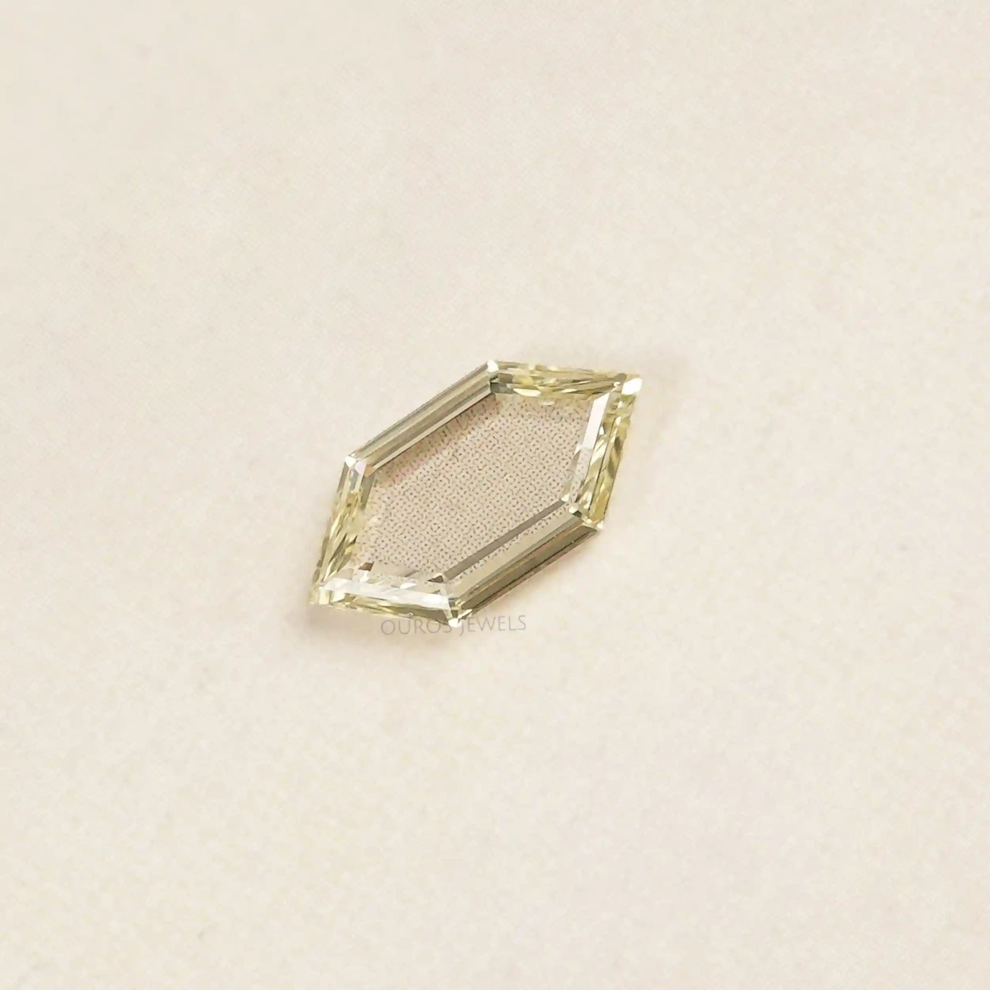 Fancy Yellow Portrait Hexagon Cut Lab Grown Diamond