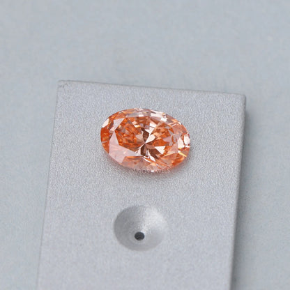 0.82 Carat Fancy Pink Vivid Oval Cut Lab Grown Diamond Loose