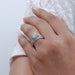 Round Lab Diamond Solitaire Accent Bridal Ring Set Rings