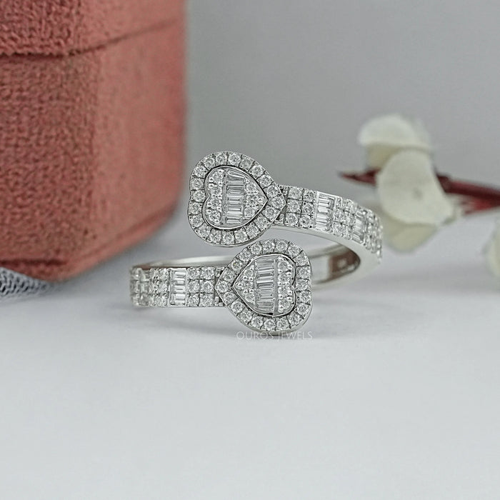 Lab Diamond Cluster Set Bypass Ring