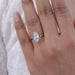 Old Mine Moval Cut Accent Diamond Split Shank Ring Rings