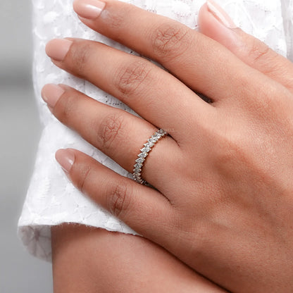 Marquise Cut Lab Grown Diamond Eternity Wedding Band Rings