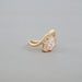 Pink Marquise Cut Lab Diamond Bypass Ring in Yellow Gold Ring