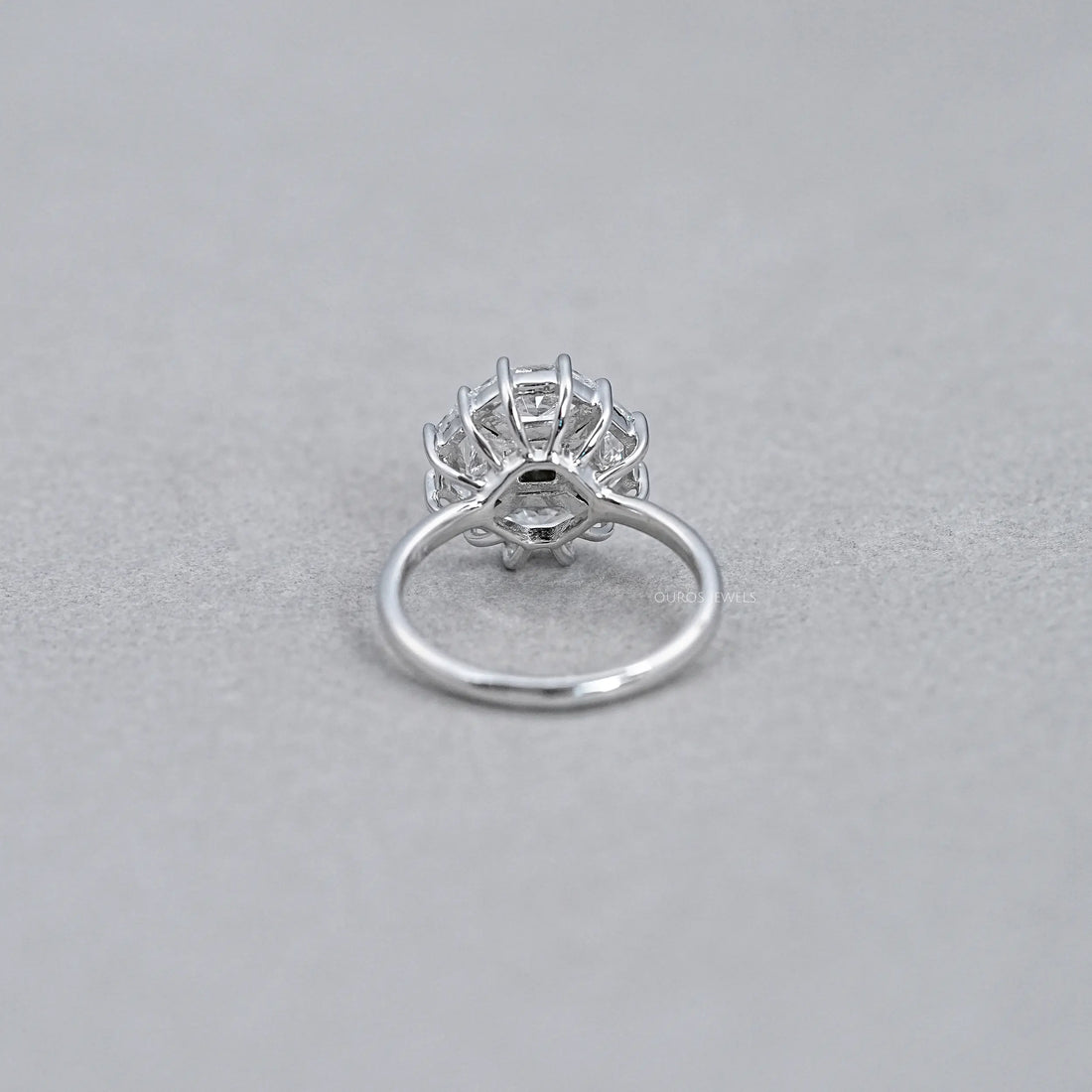 Princess Cut Lab Diamond Halo Dutch Marquise Ring Rings