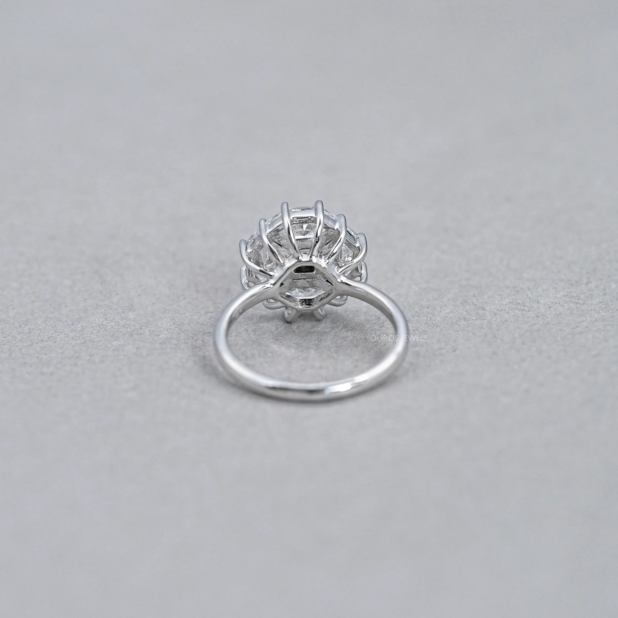 Princess Cut Lab Diamond Halo Dutch Marquise Ring Rings