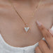 Old Mine Heart Lab Diamond Solitaire Pendant Necklaces