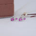 Lab Pink Emerald Gemstone Stud Earrings Earrings