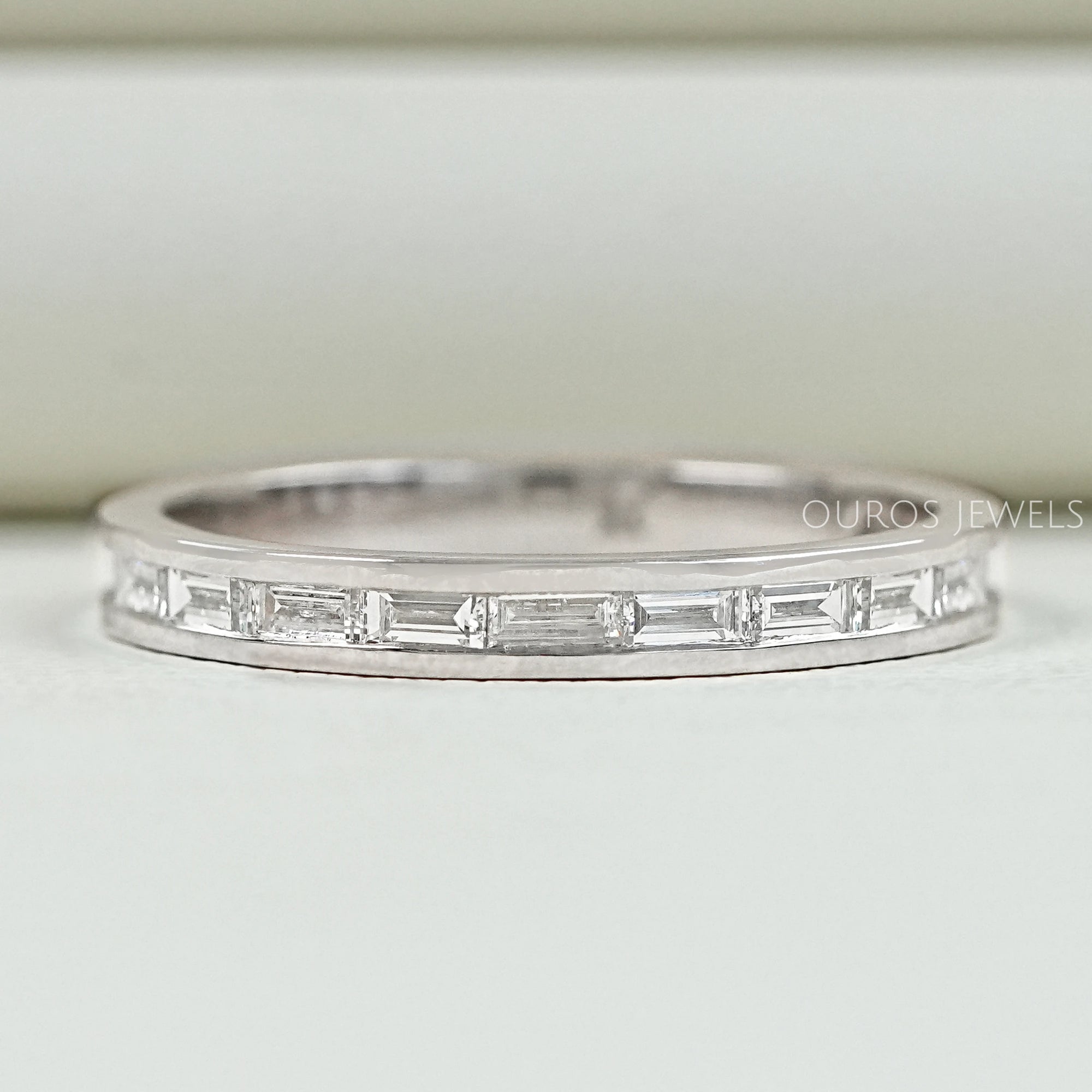 Channel Set Baguette Diamond Wedding Band Ring