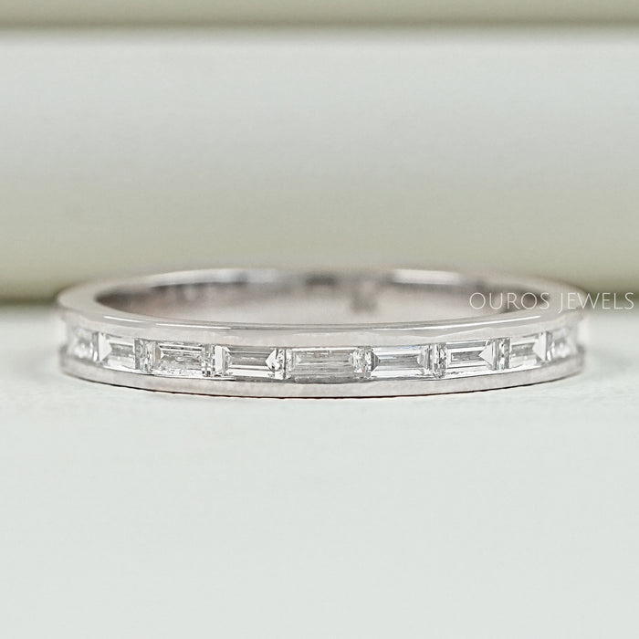Channel Set Baguette Diamond Wedding Band Ring