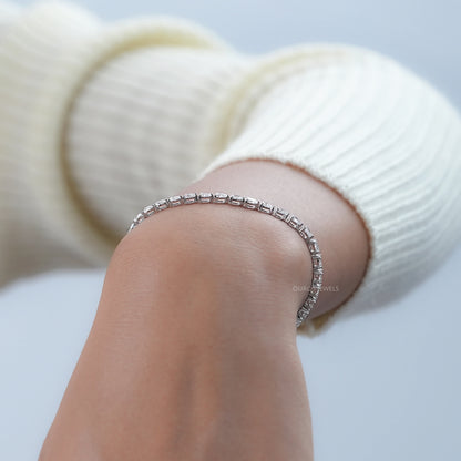 Pear Diamond Tennis Bracelet - East West Set Bracelet