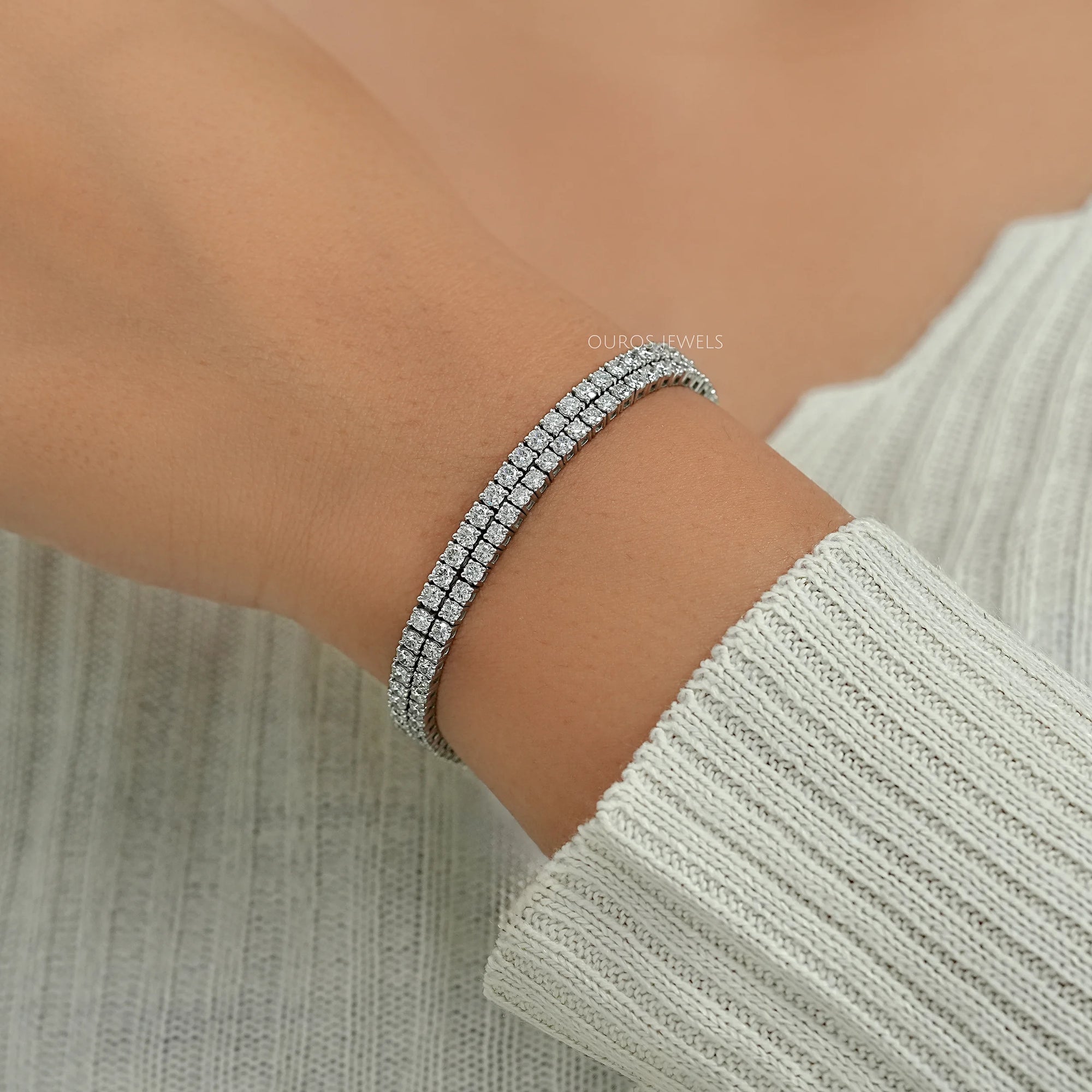 Round Cut Lab Grown Diamond Tennis Bracelet - 3.00 | 4.00 TCW Bracelet