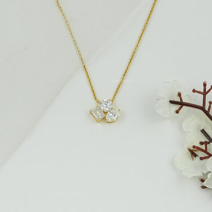 Trio Lab Grown Diamond Pendant Necklaces