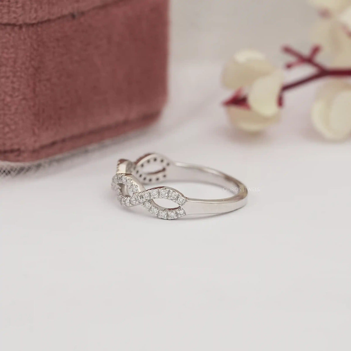 Round Cut Lab Grown Diamond Infinity Band Ring