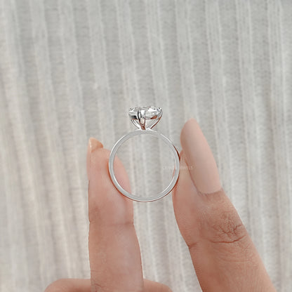 Heart Cut Lab Grown Diamond Solitaire Ring Ring