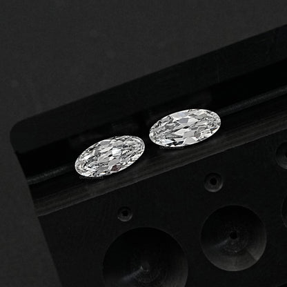 Old Mine Moval Cut Lab Diamond Matching Pair Loose