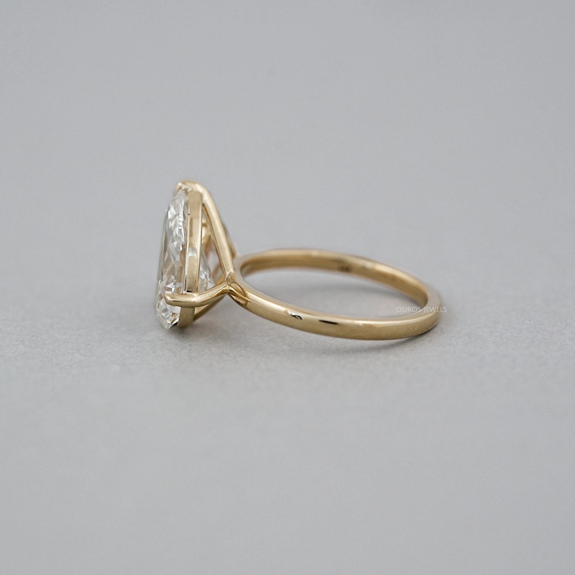 Pear Dual Lab-Grown Diamond Engagement Ring Ring
