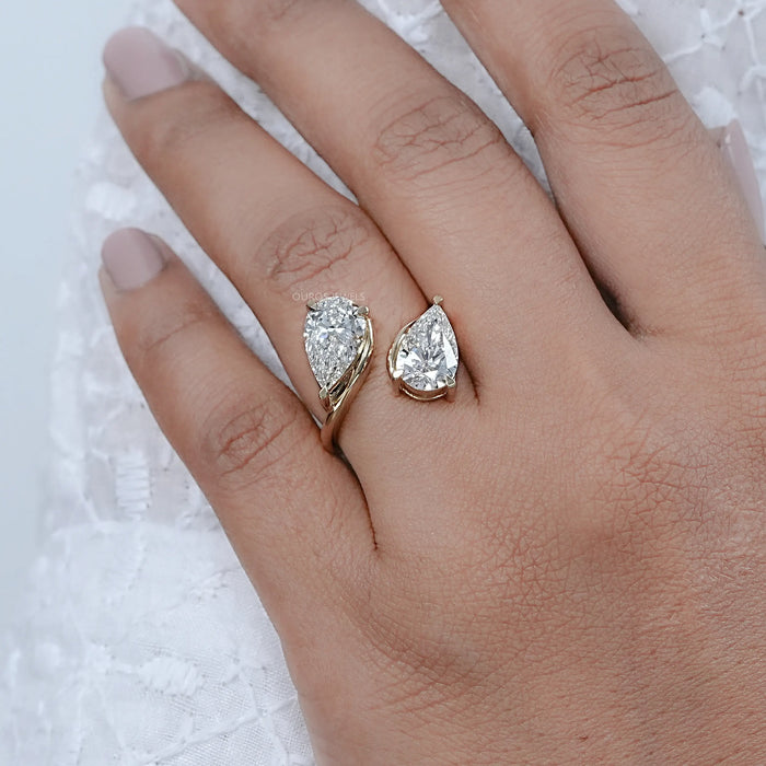Pear Lab Diamond Toi Et Moi Engagement Ring Rings
