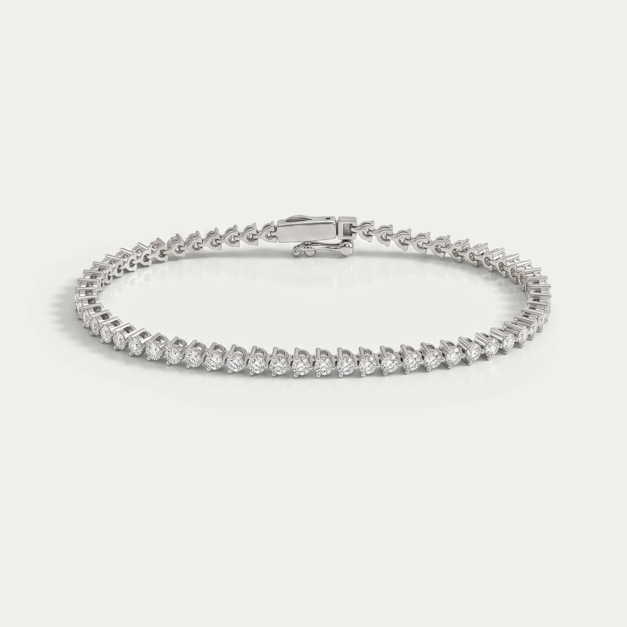 Brilliant Round Lab Diamond Tennis Bracelet