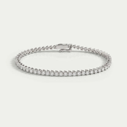 Brilliant Round Lab Diamond Tennis Bracelet