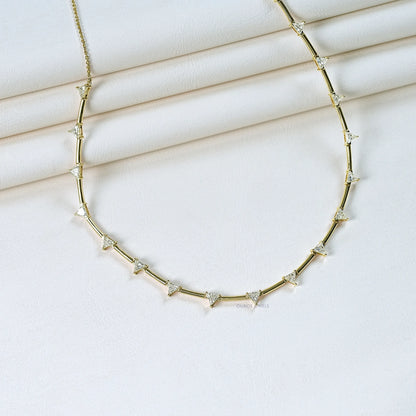 Triangle Cut Bar Chain Necklace Necklaces