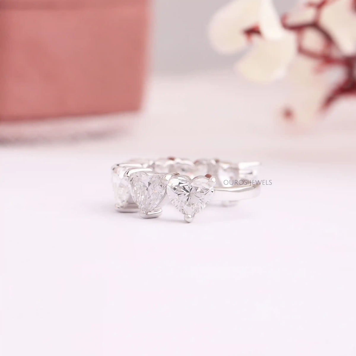 Heart Cut Lab Grown Diamond Five Stone Ring Rings