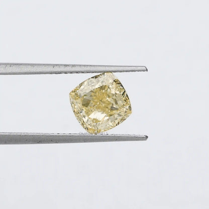 Fancy Vivid Yellow Cushion Loose Lab Grown Diamond