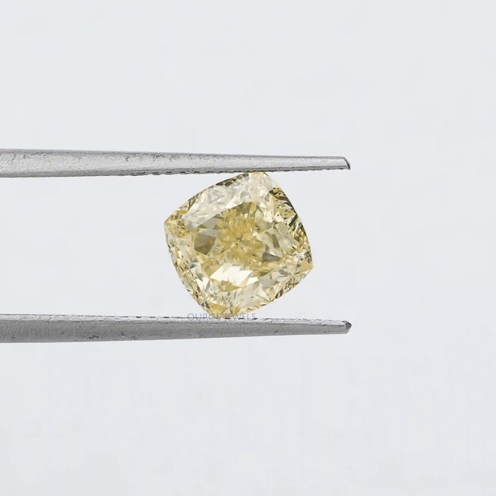 Fancy Vivid Yellow Cushion Loose Lab Grown Diamond