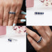 [Collage of Blue Five Stone Engagement Ring]-[Ouros Jewels]