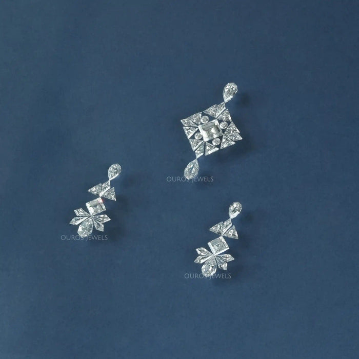 Multi  Shape Lab Grown  Diamond Lay out Jewelry Set