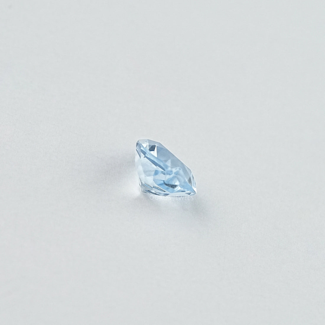 Light Blue Heart Lab Grown Gemstone Loose