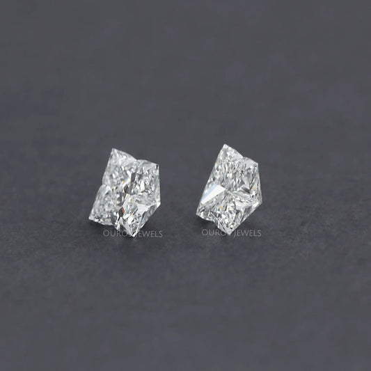 Antique Shape Lily Cut Lab Grown Diamond Pair Loose