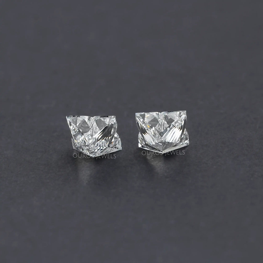 Antique Shape Lily Cut Lab Grown Diamond Pair Loose