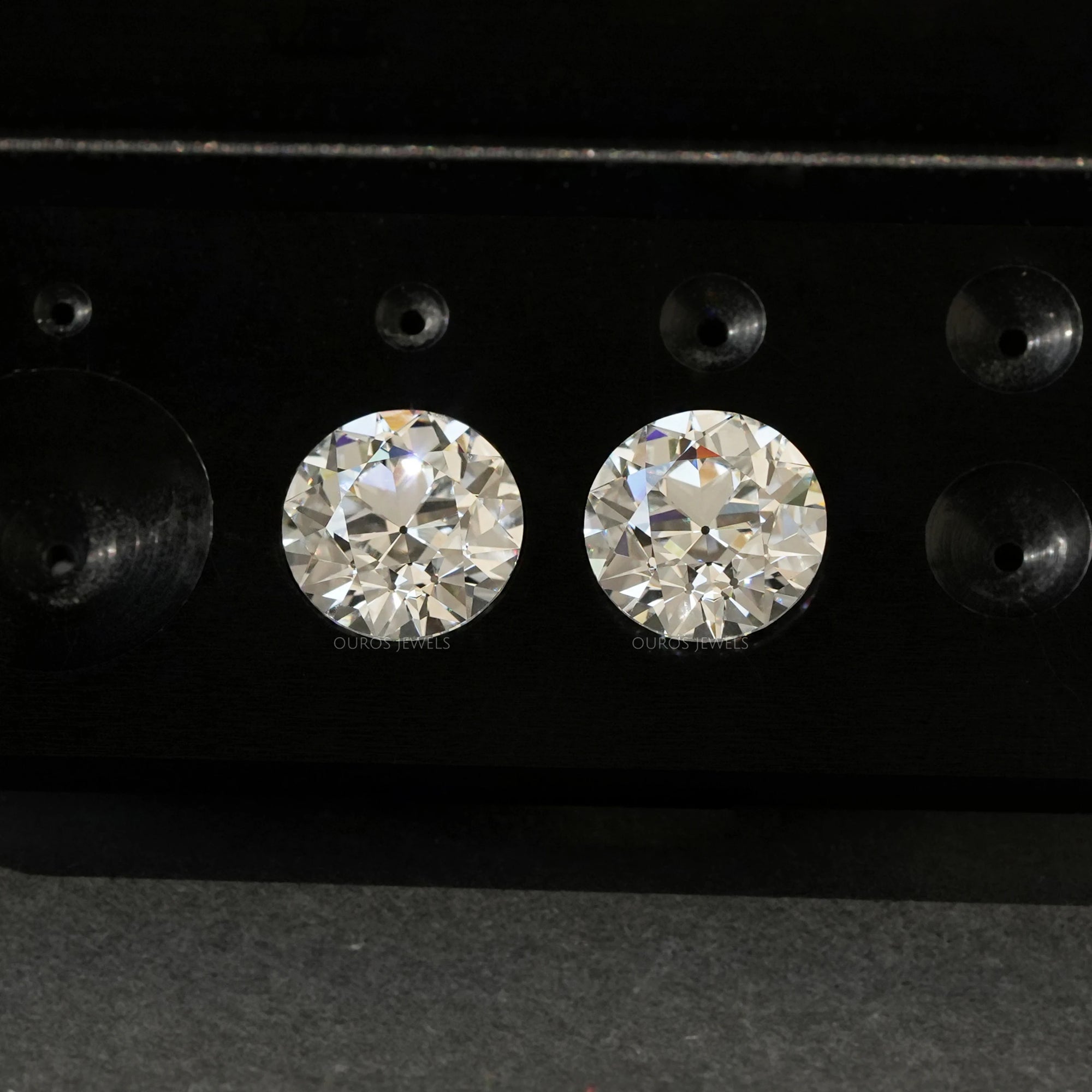 Old European Round Lab Diamond Pair Loose