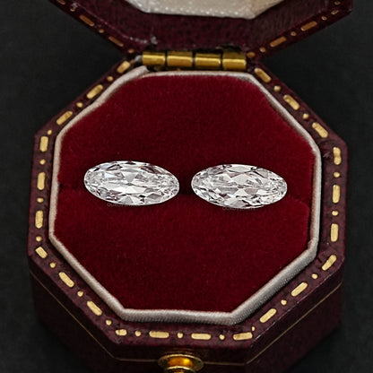 Old Mine Moval Cut Lab Diamond Matching Pair Loose
