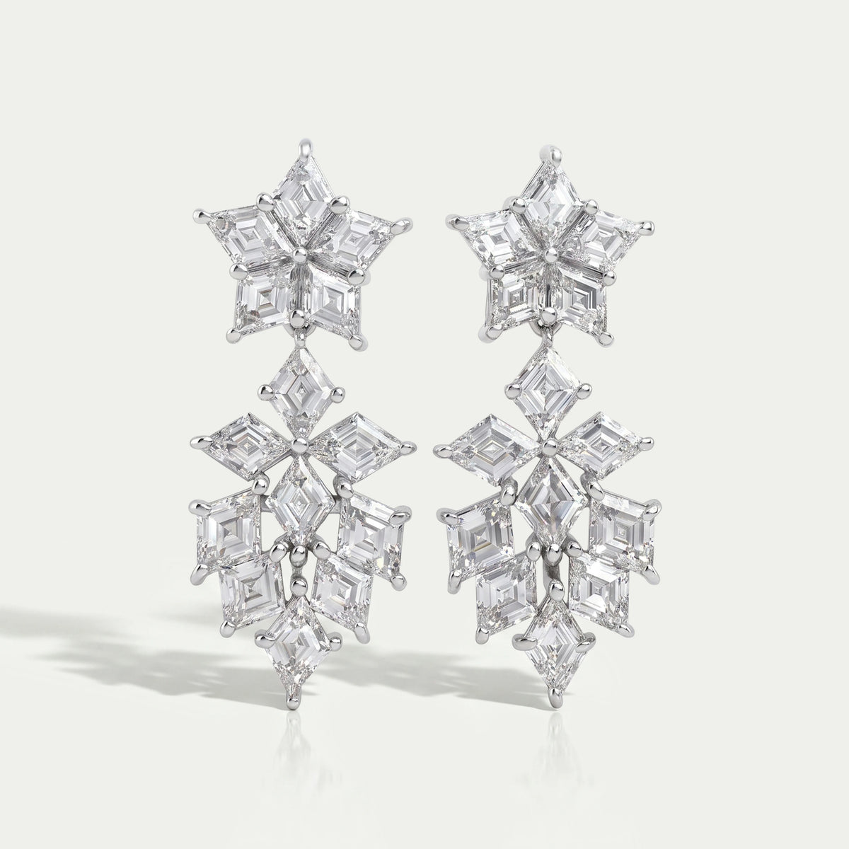 Lozenge Cut Lab Diamond Earrings