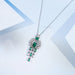 Cluster Diamond And Gemstone Pendant Necklaces