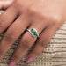 Emerald Cluster And Round Bypass Ring