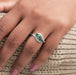 Emerald Round And Lab Diamond Bypass Ring