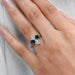 Princess Cut Black Diamond Anniversary Rings Ring