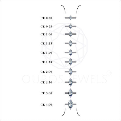 Marquise Cut Lab Grown Diamond Solitaire Accent Ring Ring