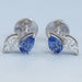Two Stone Sapphire Pear And Marquise Diamond Stud Earrings Earrings