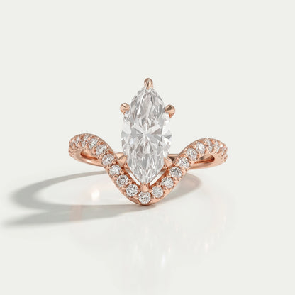 Marquise Diamond Wave Sculpt Ring