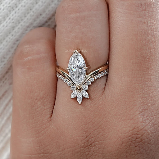 Marquise Cut Vintage Style Wedding Ring-Set Rings